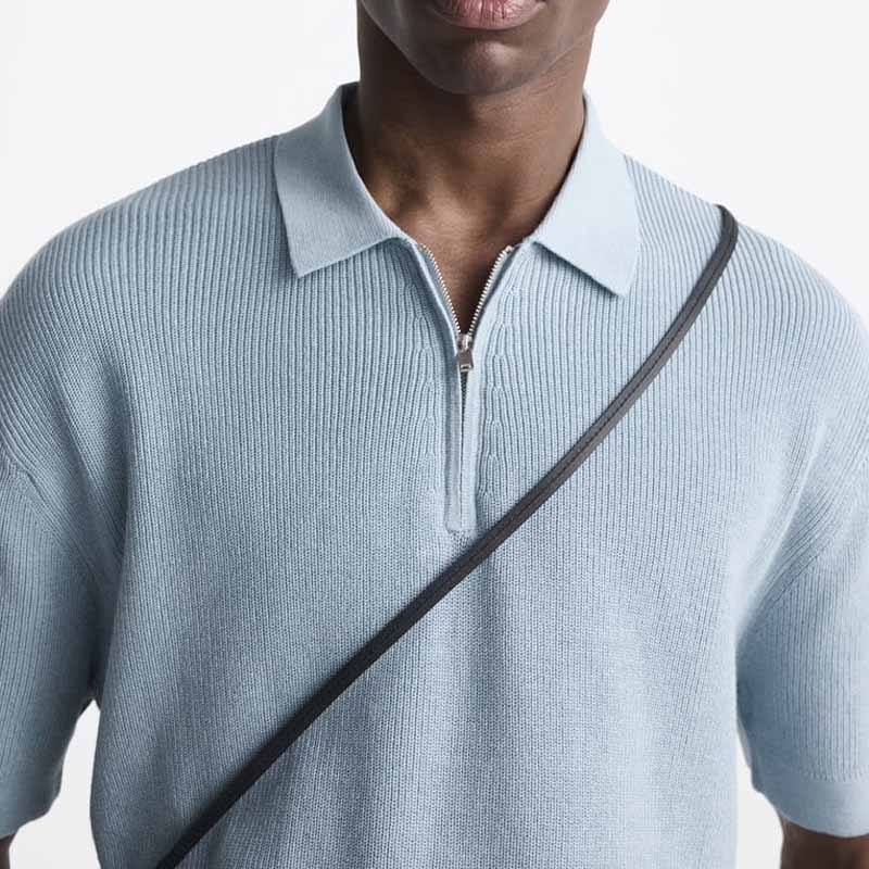 男性ニットウェアポロシャツ高品質100％コットンニットポロカラーデザイナー
